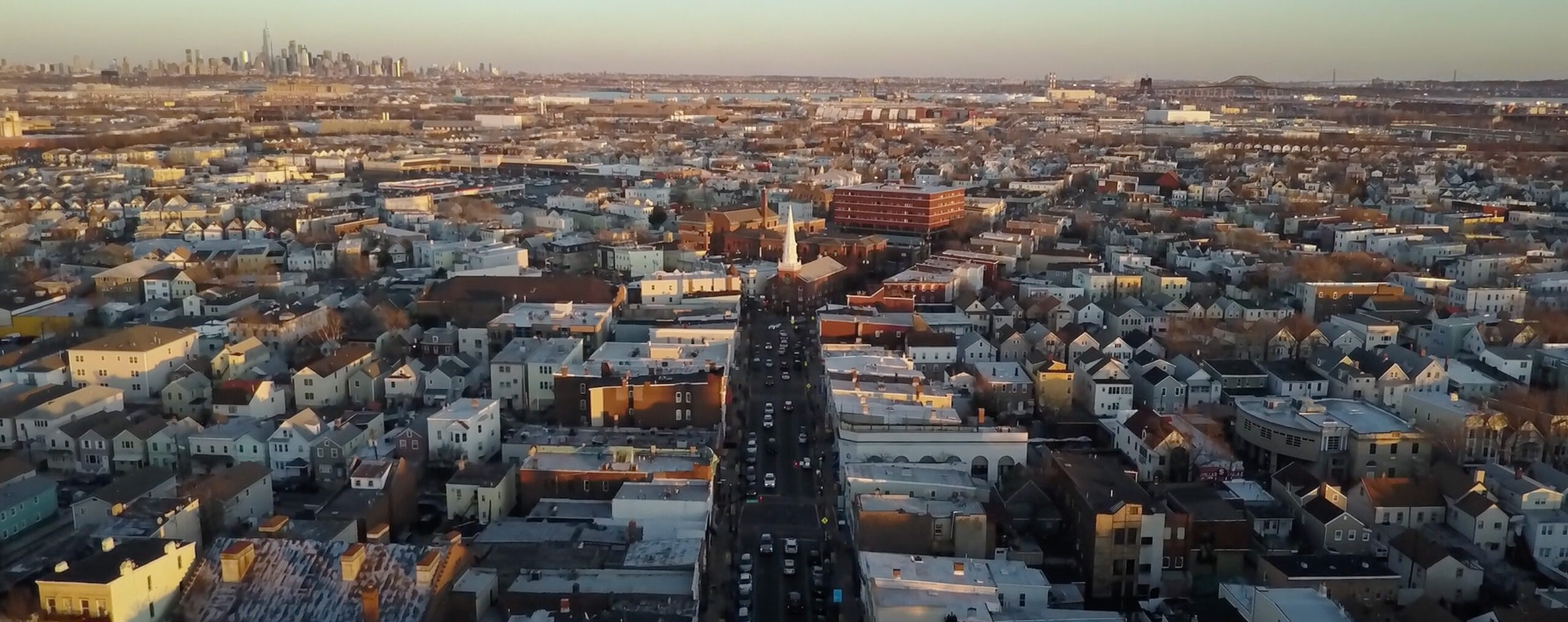 Aerial view of Newark's Ironbound district