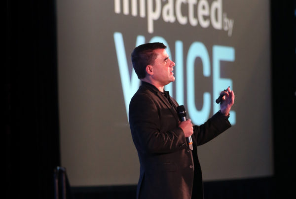 Dave Isbitski speaking at Voice Summit sponsored by Amazon Alexa