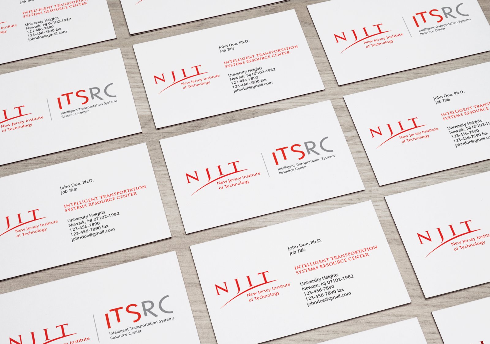 NJIT ITSRC business card mockups