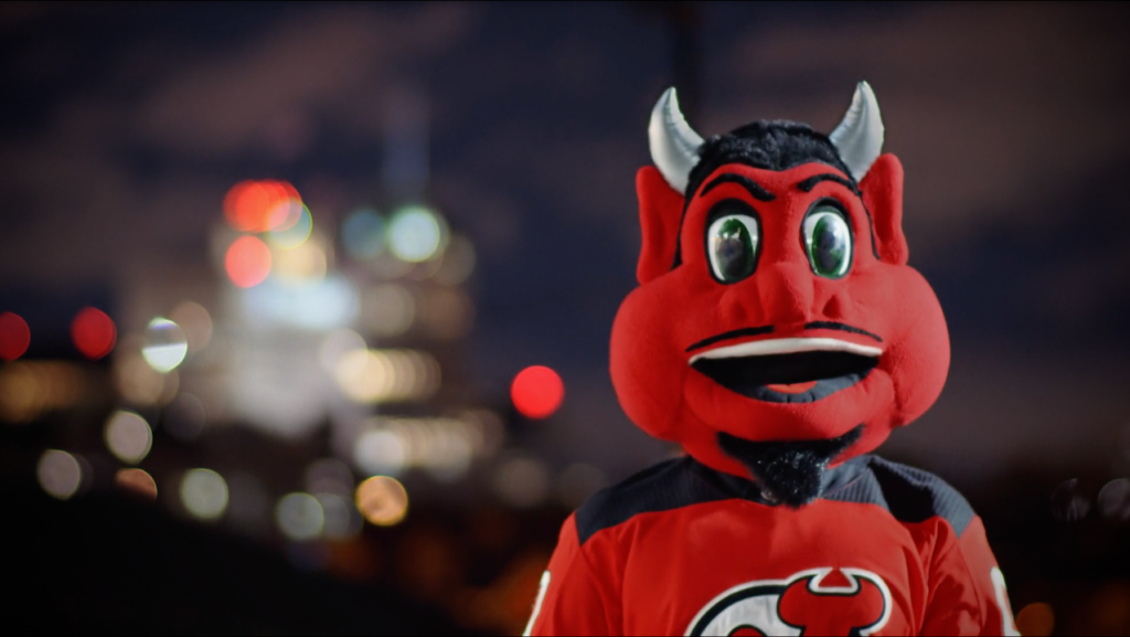 NJ Devils Mascot in the Pepsi commercial