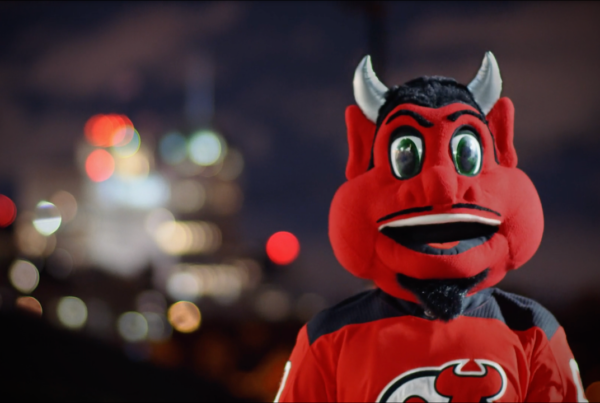 NJ Devils Mascot in the Pepsi commercial