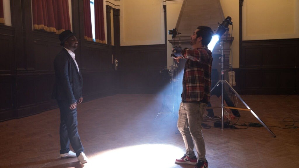 DreamPlay_BTS_Tap-with-Me_001_WEB Dir. Yuri discussing performance and process with Maurice Chestnut