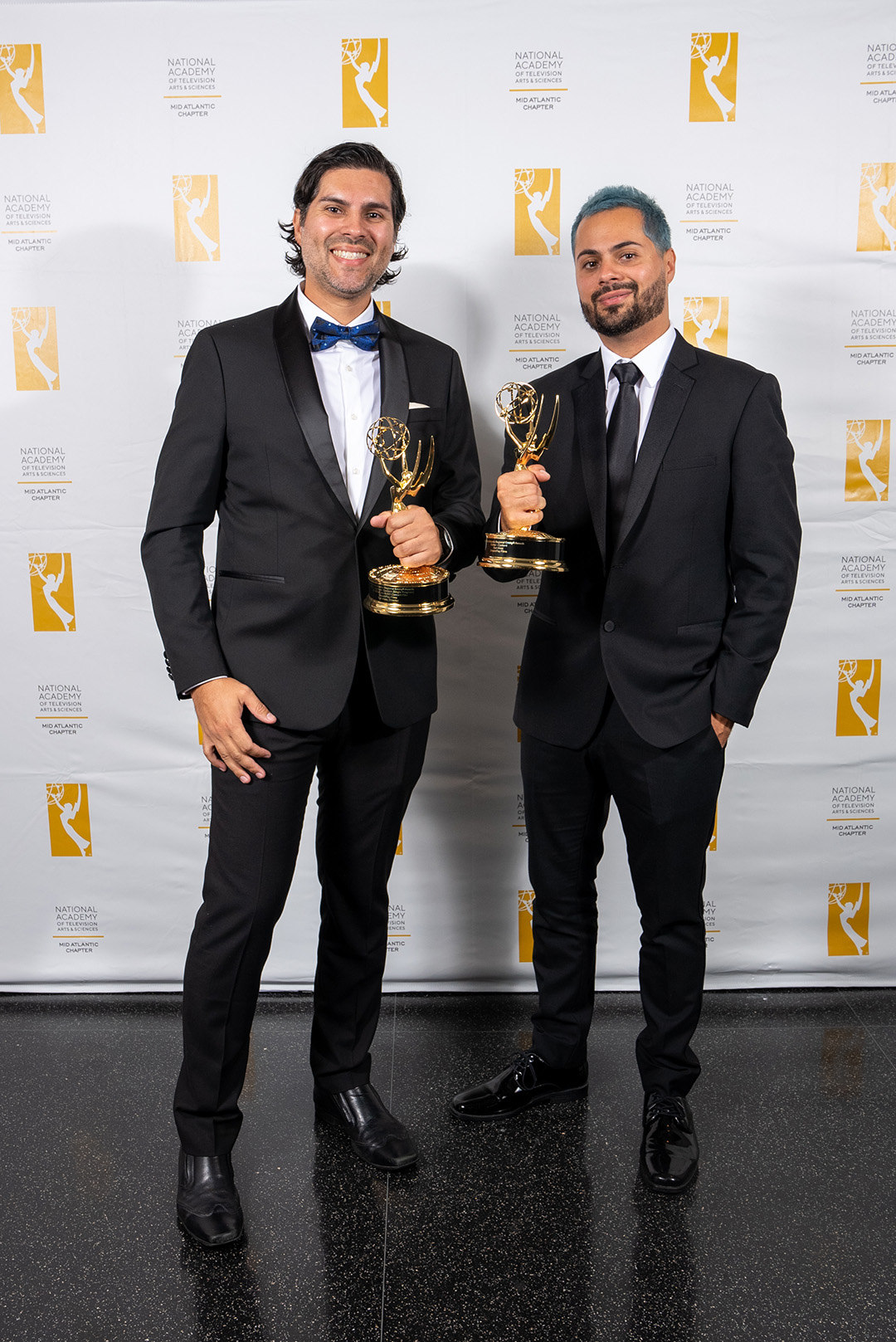 Director Yuri and Producer Igor with Emmy Statuettes