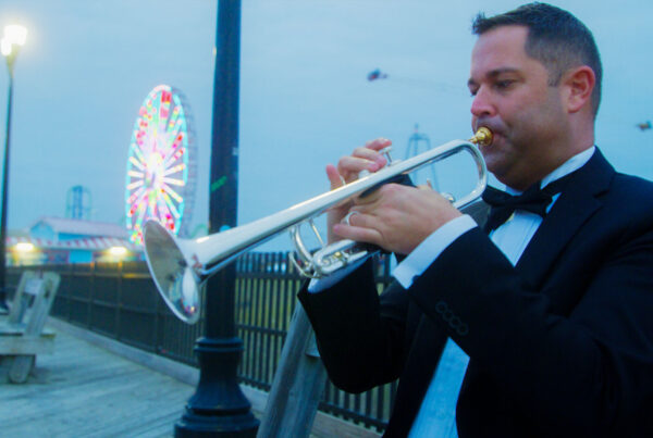 NJSO trumpet player at Seaside Heights