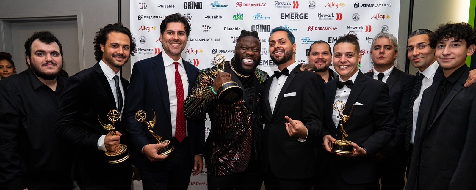 Image of cast and crew of GRIND at Emmy screening event