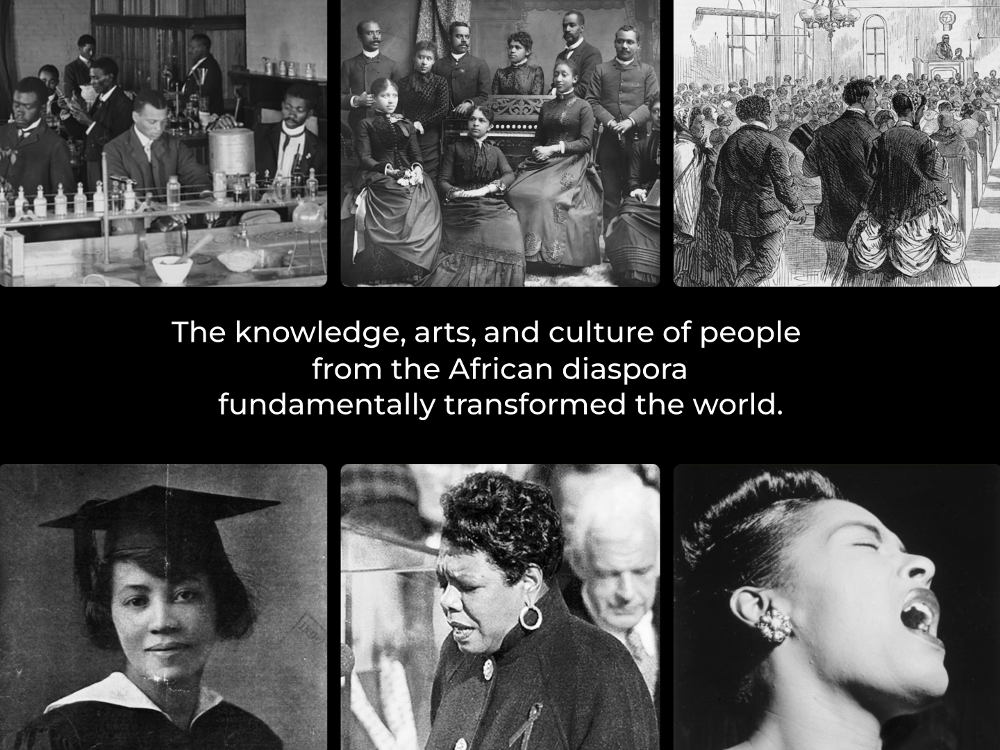 A collage of African-American historical figures