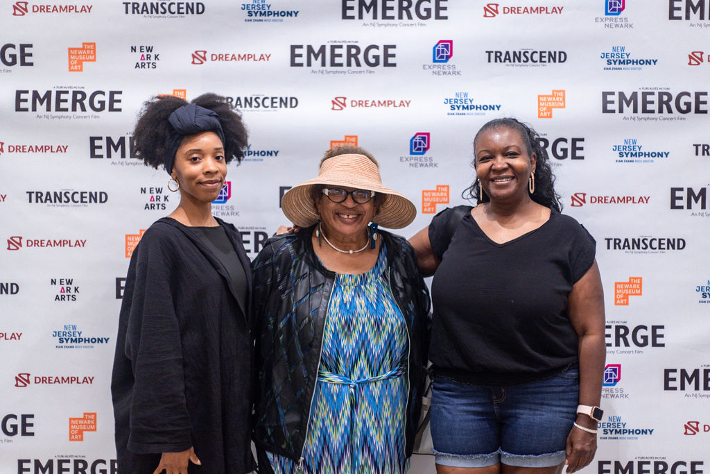 Guests on the EMERGE Red Carpet at the Newark Museum
