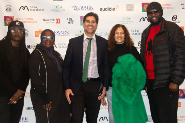 Producer Igor and guests at the premiere of Black Moses Rising