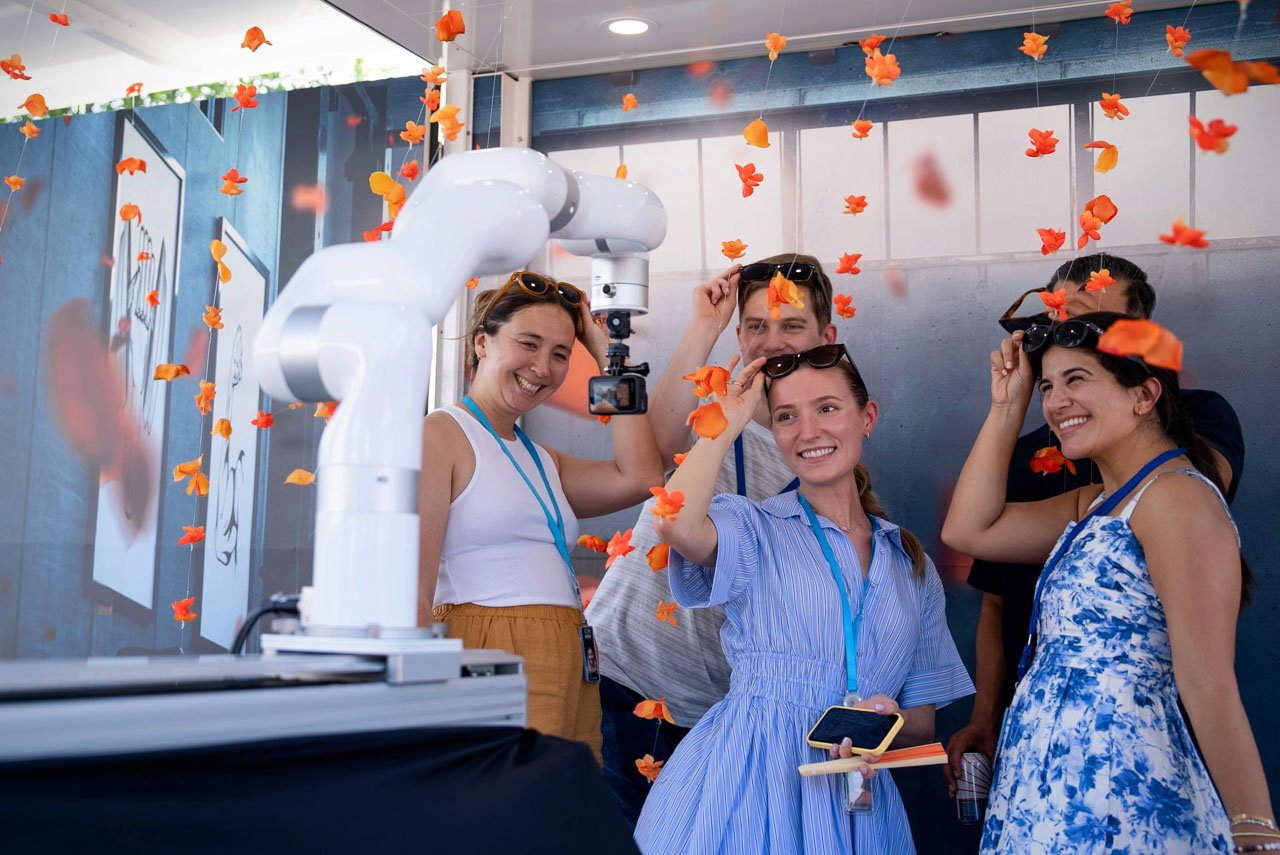 Audible Group Selfie with Robotic Arm