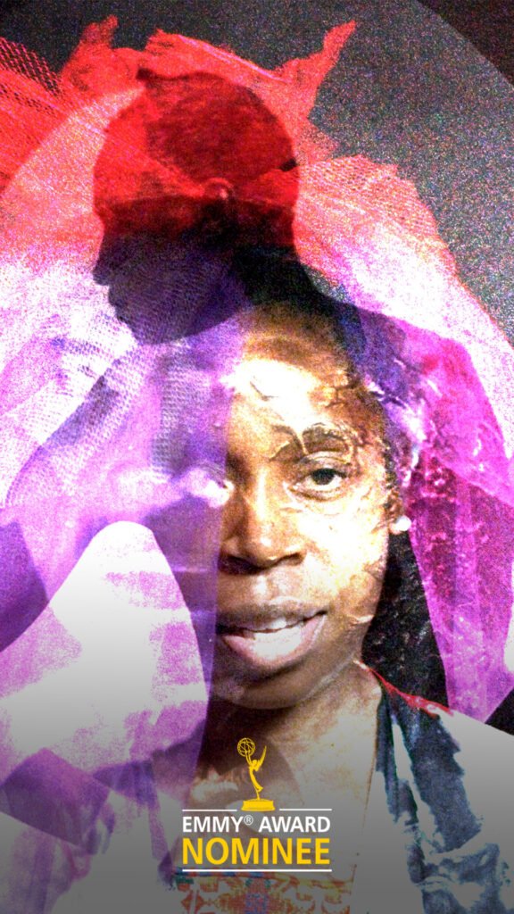 Mia X with photo of slavery superimposed over her in Liberation