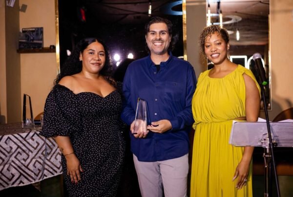 Delilah Navarro, Igor Alves and Lauren LeBeaux Craig at the Newark Arts Honors